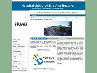 Thumbnail do site Hospital Universitrio Ana Bezerra