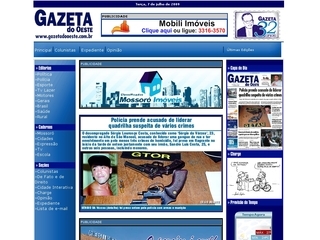 Thumbnail do site Gazeta do Oeste