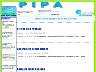 Thumbnail do site Pipa.tur.br