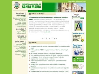 Thumbnail do site Prefeitura Municipal de Santa Maria