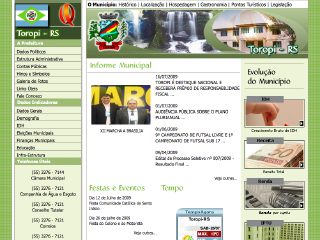Thumbnail do site Prefeitura Municipal de Toropi
