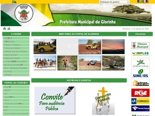 Thumbnail do site Prefeitura Municipal de Glorinha