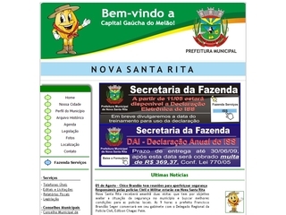 Thumbnail do site Prefeitura Municipal de Nova Santa Rita
