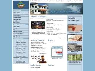 Thumbnail do site Prefeitura Municipal de Boa Vista do Incra
