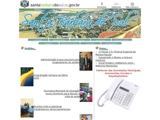 Thumbnail do site Prefeitura Municipal de Santa Brbara do Sul