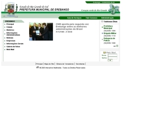 Thumbnail do site Prefeitura Municipal de Erebango