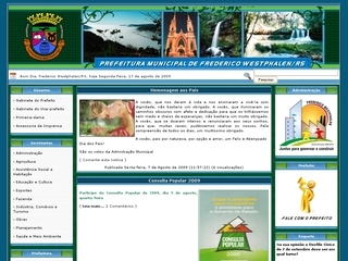 Thumbnail do site Prefeitura Municipal de Frederico Westphalen