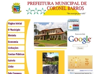 Thumbnail do site Prefeitura Municipal de Coronel Barros
