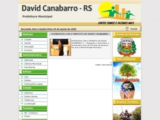Thumbnail do site Prefeitura Municipal de David Canabarro