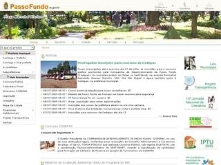 Thumbnail do site Prefeitura Municipal de Passo Fundo