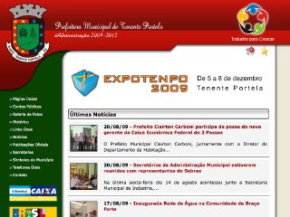Thumbnail do site Prefeitura Municipal de Tenente Portela