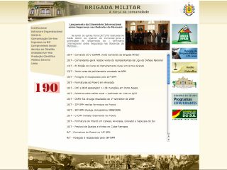 Thumbnail do site Brigada Militar do Rio Grande do Sul