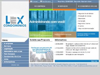 Thumbnail do site Lex Administradora de Condomnios Ltda.