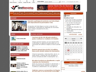 Thumbnail do site Sindicato dos Bancrios de Porto Alegre e Regio