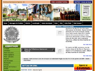 Thumbnail do site Prefeitura Municipal de Tapero