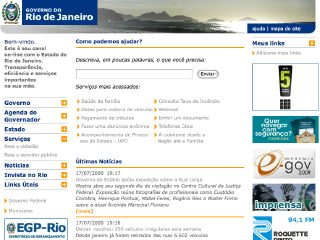 Thumbnail do site Governo do Estado do Rio de Janeiro