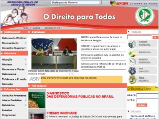 Thumbnail do site Defensoria Pública do Estado de Sergipe