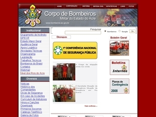 Thumbnail do site Corpo de Bombeiros Militar do Acre