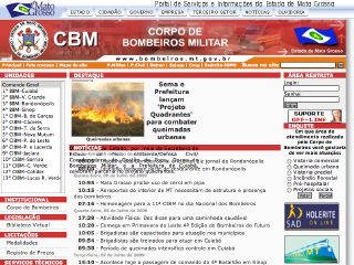 Thumbnail do site Corpo de Bombeiros Militar do Mato Grosso