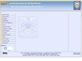 Thumbnail do site Corpo de Bombeiros Militar do Paraná