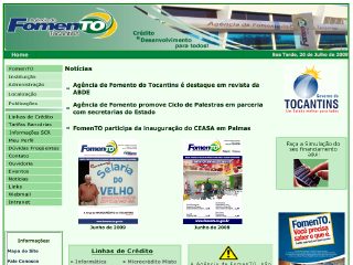 Thumbnail do site Agência de Fomento do Estado do Tocantins