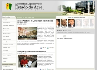 Thumbnail do site Assembléia Legislativa do Estado do Acre