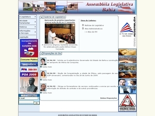 Thumbnail do site Assembléia Legislativa do Estado da Bahia