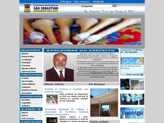 Thumbnail do site Prefeitura Municipal de São Sebastião