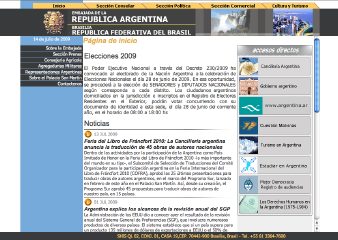 Thumbnail do site Embaixada da Argentina no Brasil