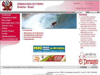 Thumbnail do site Embaixada do Peru no Brasil