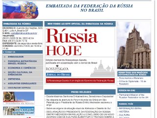 Thumbnail do site Embaixada da Rússia no Brasil