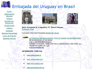 Thumbnail do site Embaixada do Uruguai no Brasil