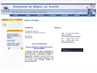 Thumbnail do site Embaixada da Bélgica no Brasil