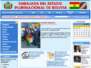 Thumbnail do site Embaixada da Bolívia no Brasil