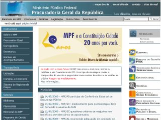 Thumbnail do site Ministério Público Federal