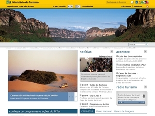 Thumbnail do site Ministério do Turismo