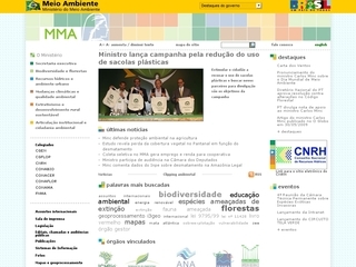 Thumbnail do site Ministério do Meio Ambiente