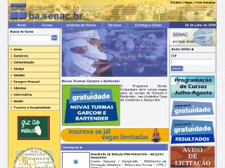 Thumbnail do site SENAC - Centro de Formao Profissional Feira de Santana