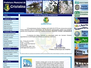 Thumbnail do site Prefeitura Municipal de Cristalina