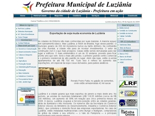 Thumbnail do site Prefeitura Municipal de Luzinia