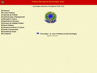 Thumbnail do site Prefeitura Municipal de São Domingos