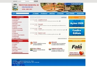 Thumbnail do site Prefeitura Municipal de Colinas do Sul