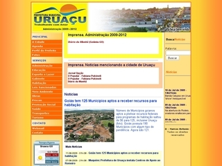 Thumbnail do site Prefeitura Municipal de Uruaçu