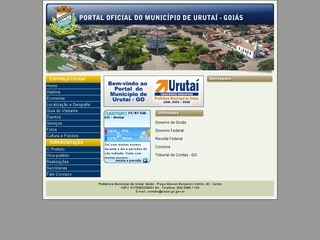 Thumbnail do site Prefeitura Municipal de Urutaí