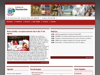 Thumbnail do site Prefeitura Municipal de Santarm