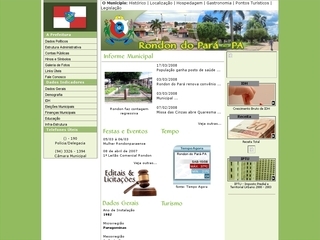 Thumbnail do site Prefeitura Municipal de Rondon do Par