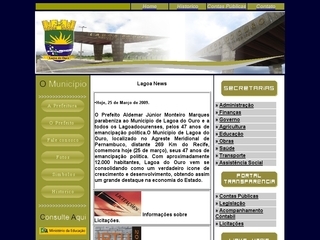 Thumbnail do site Prefeitura Municipal de Lagoa do Ouro