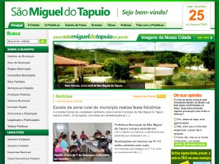 Thumbnail do site Prefeitura Municipal de São Miguel do Tapuio