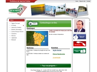Thumbnail do site Prefeitura Municipal de José de Freitas