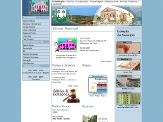 Thumbnail do site Prefeitura Municipal de Campinas do Piau